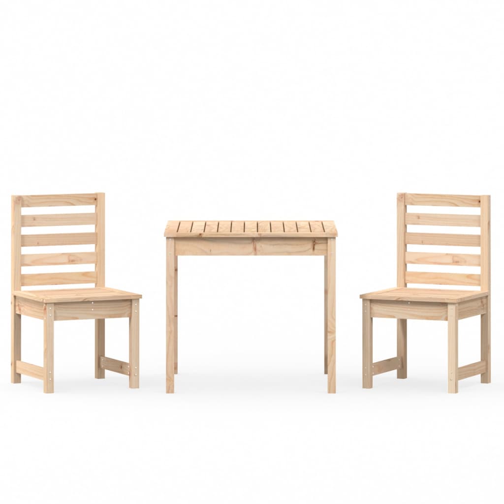 vidaXL Set bistro de grădină, 3 piese, lemn masiv de pin vidaXL Set bistro de grădină, 3 piese, lemn masiv de pin