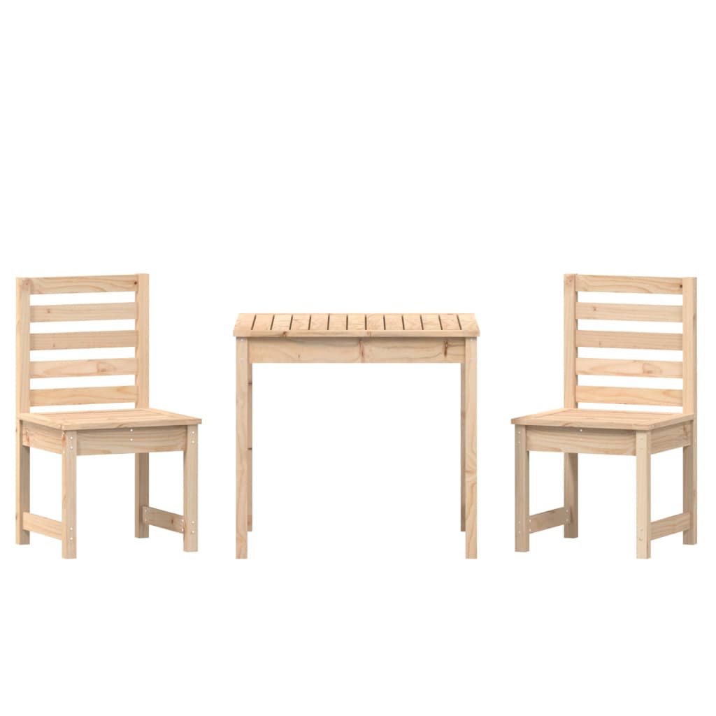 vidaXL Set bistro de grădină, 3 piese, lemn masiv de pin vidaXL Set bistro de grădină, 3 piese, lemn masiv de pin