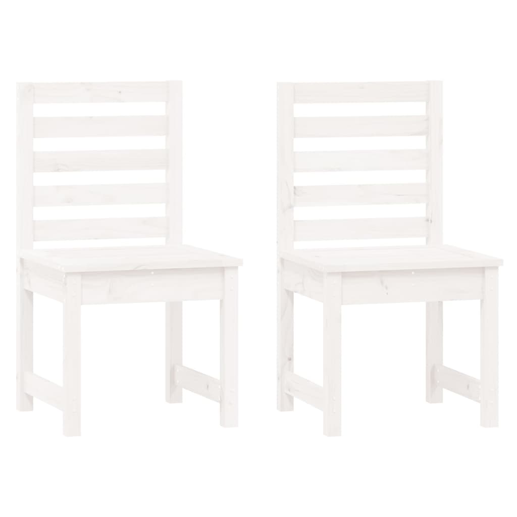 vidaXL Set bistro de grădină, 3 piese, alb, lemn masiv de pin vidaXL Set bistro de grădină, 3 piese, alb, lemn masiv de pin