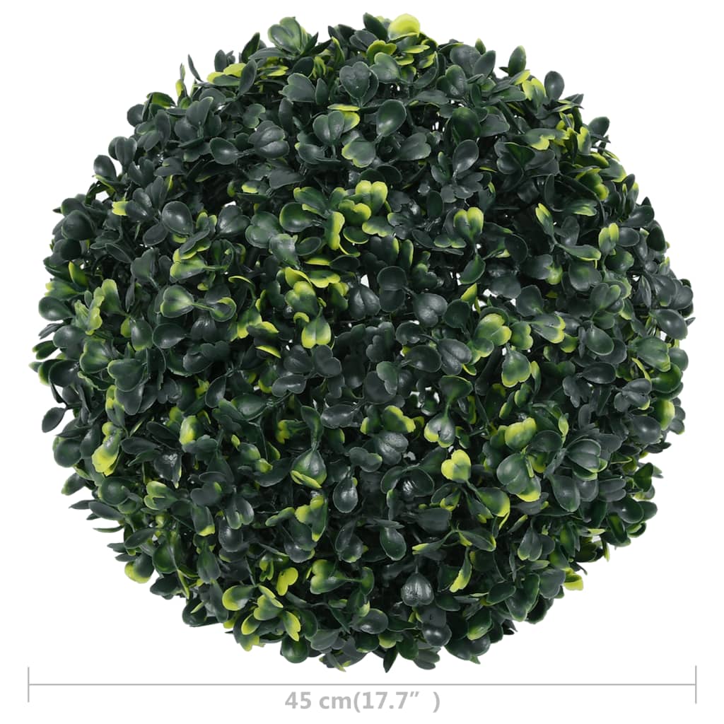 vidaXL Bile de arbuști cimișir artificiali, 2 buc., 45 cm vidaXL Bile de arbuști cimișir artificiali, 2 buc., 45 cm