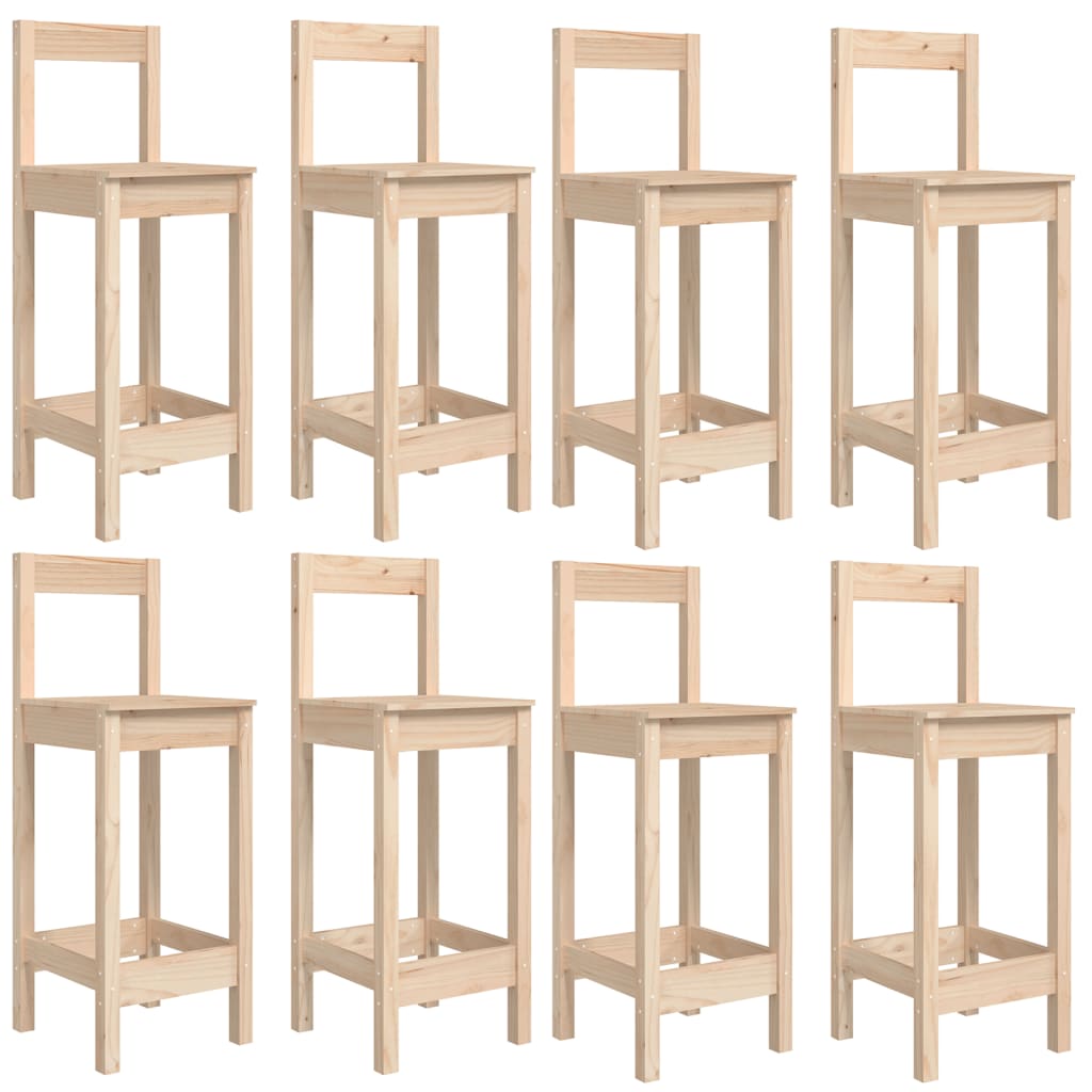 vidaXL Set bar de grădină, 9 piese, lemn masiv de pin