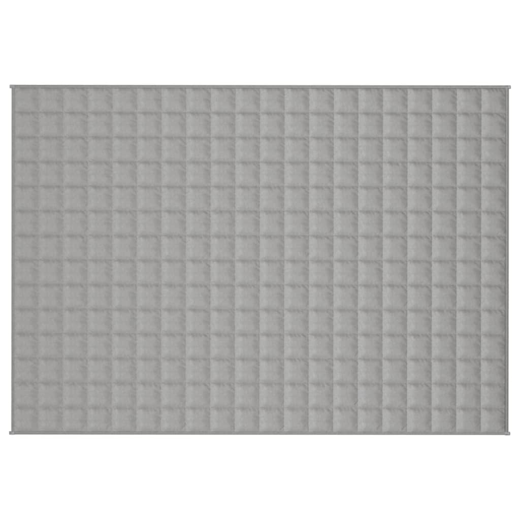 vidaXL Pătură grea, gri, 135x200 cm, 10 kg, material textil
