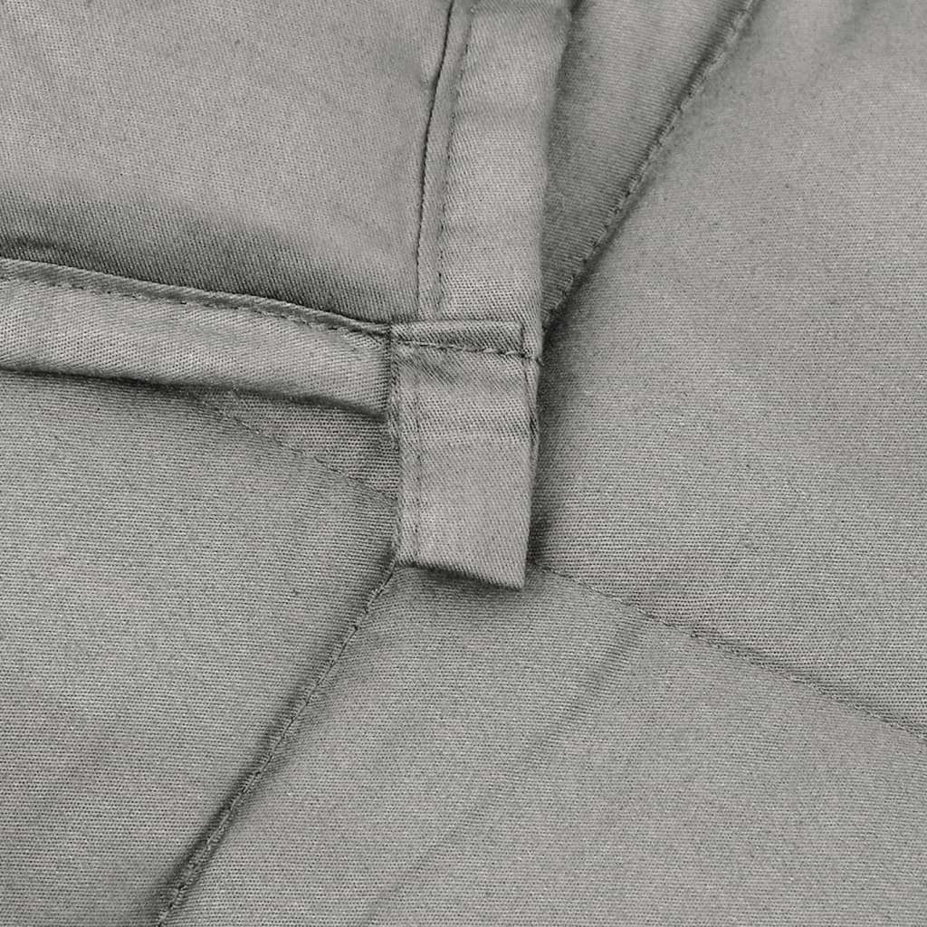 vidaXL Pătură grea, gri, 140x200 cm, 10 kg, material textil