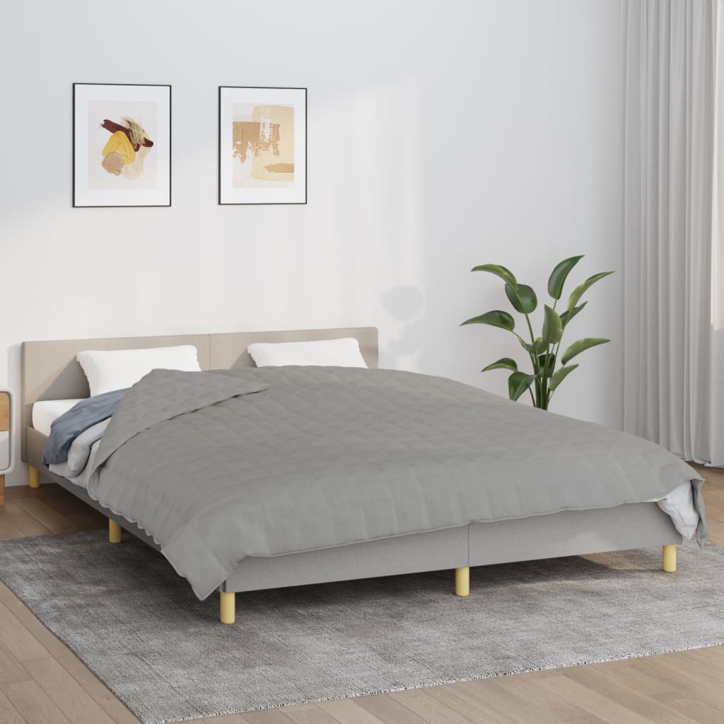 vidaXL Pătură anti-stres, gri, 220x230 cm, 11 kg, material textil vidaXL Pătură anti-stres, gri, 220x230 cm, 11 kg, material textil