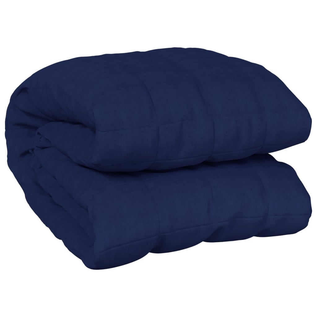 vidaXL Pătură anti-stres, albastru, 137x200 cm, 6 kg, material textil vidaXL Pătură anti-stres, albastru, 137x200 cm, 6 kg, material textil