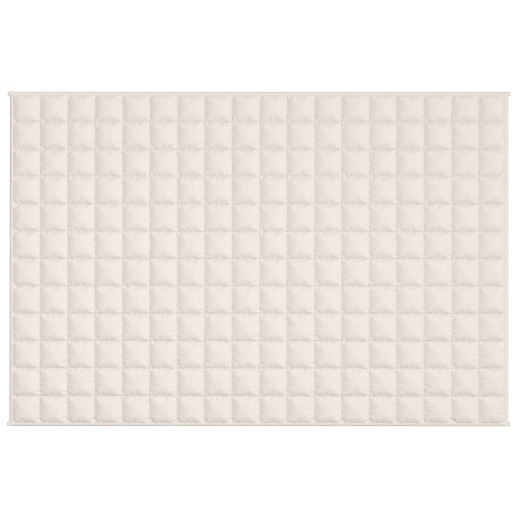vidaXL Pătură grea, crem deschis, 122x183 cm, 9 kg, material textil vidaXL Pătură grea, crem deschis, 122x183 cm, 9 kg, material textil