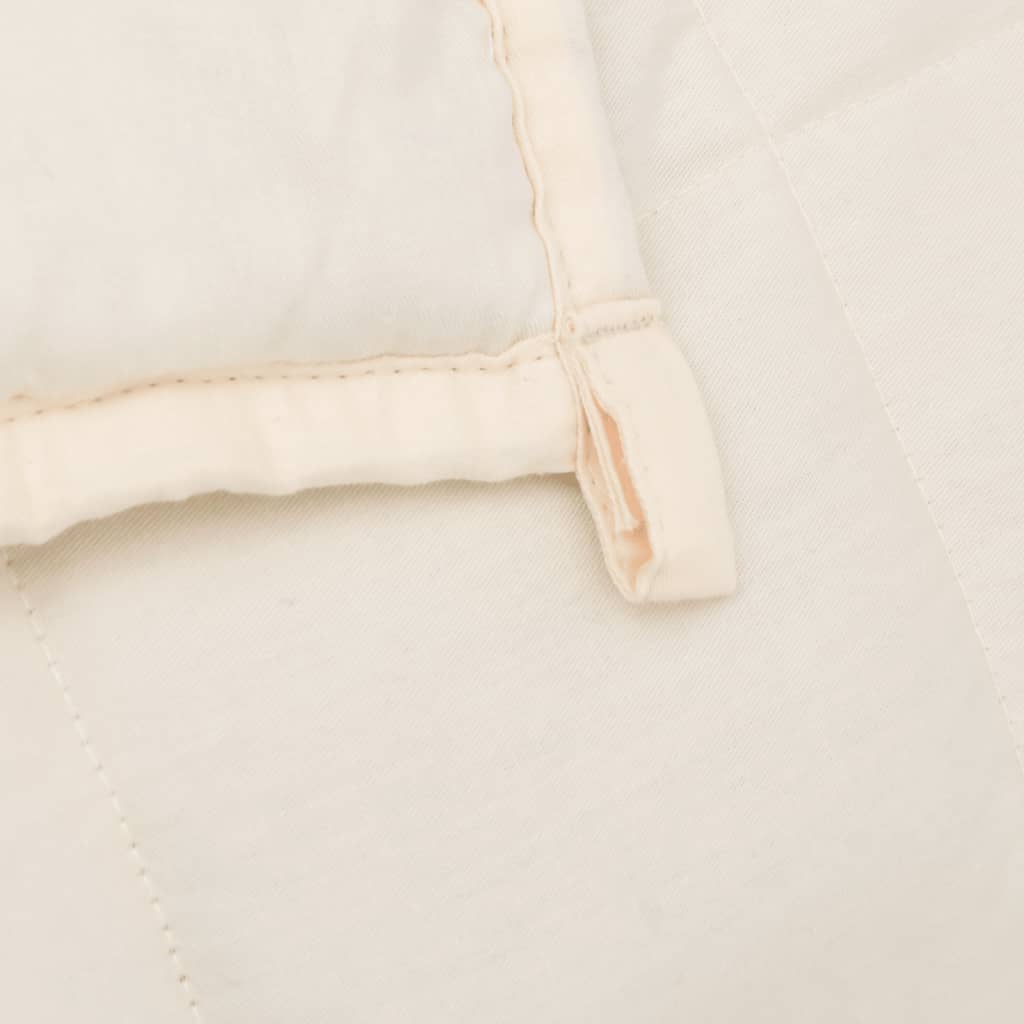 vidaXL Pătură grea, crem deschis, 122x183 cm, 9 kg, material textil vidaXL Pătură grea, crem deschis, 122x183 cm, 9 kg, material textil