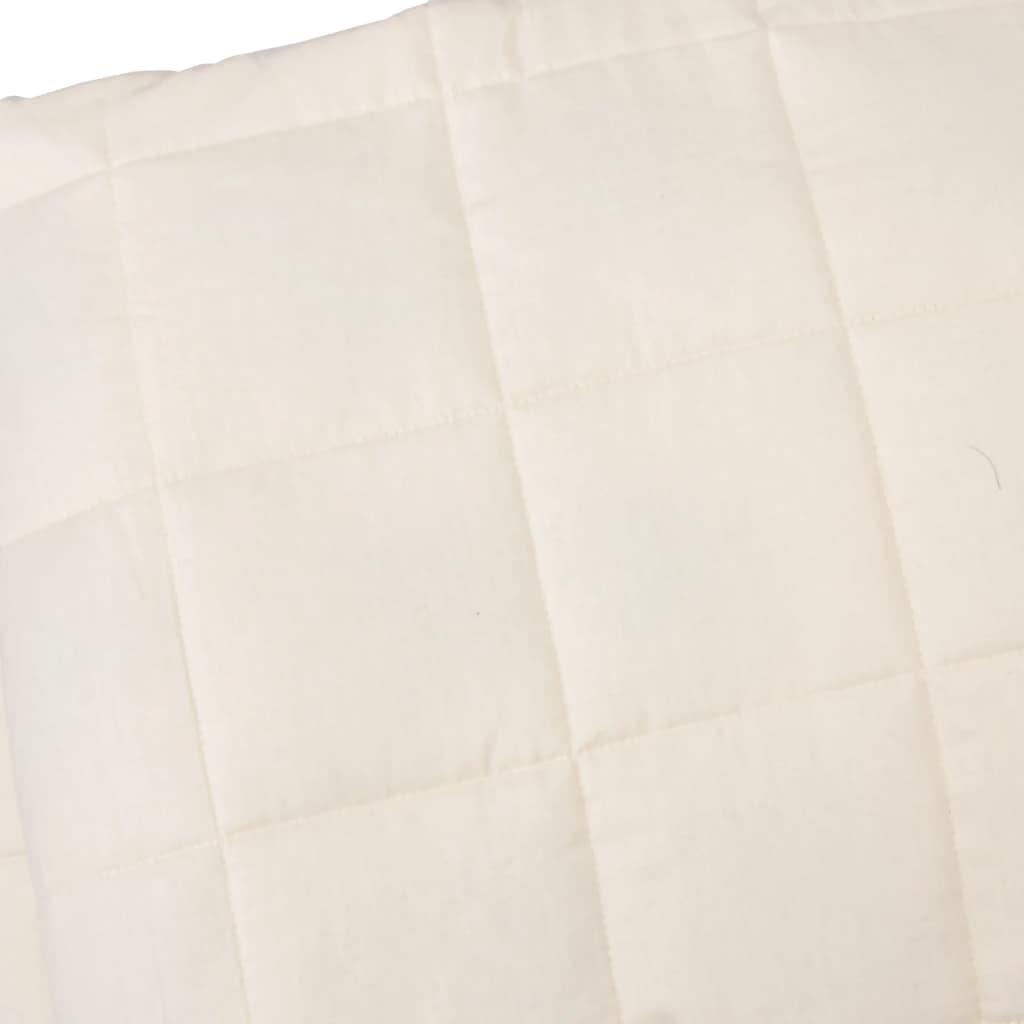 vidaXL Pătură grea, crem deschis, 137x200 cm, 6 kg, material textil vidaXL Pătură grea, crem deschis, 137x200 cm, 6 kg, material textil