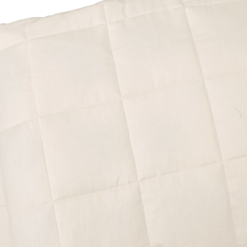 vidaXL Pătură grea, crem deschis, 220x240 cm, 15 kg, material textil vidaXL Pătură grea, crem deschis, 220x240 cm, 15 kg, material textil