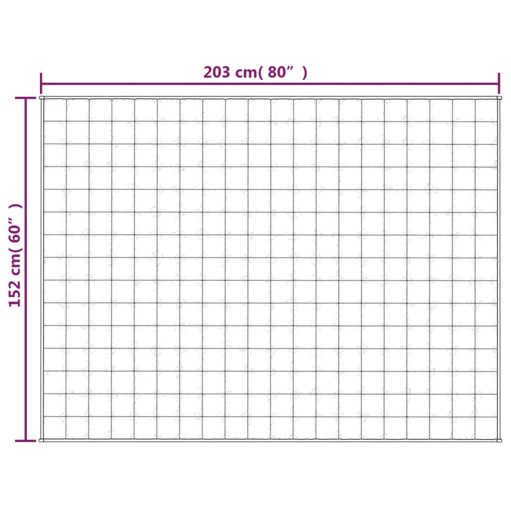 vidaXL Pătură grea, gri, 152x203 cm, 7 kg, material textil