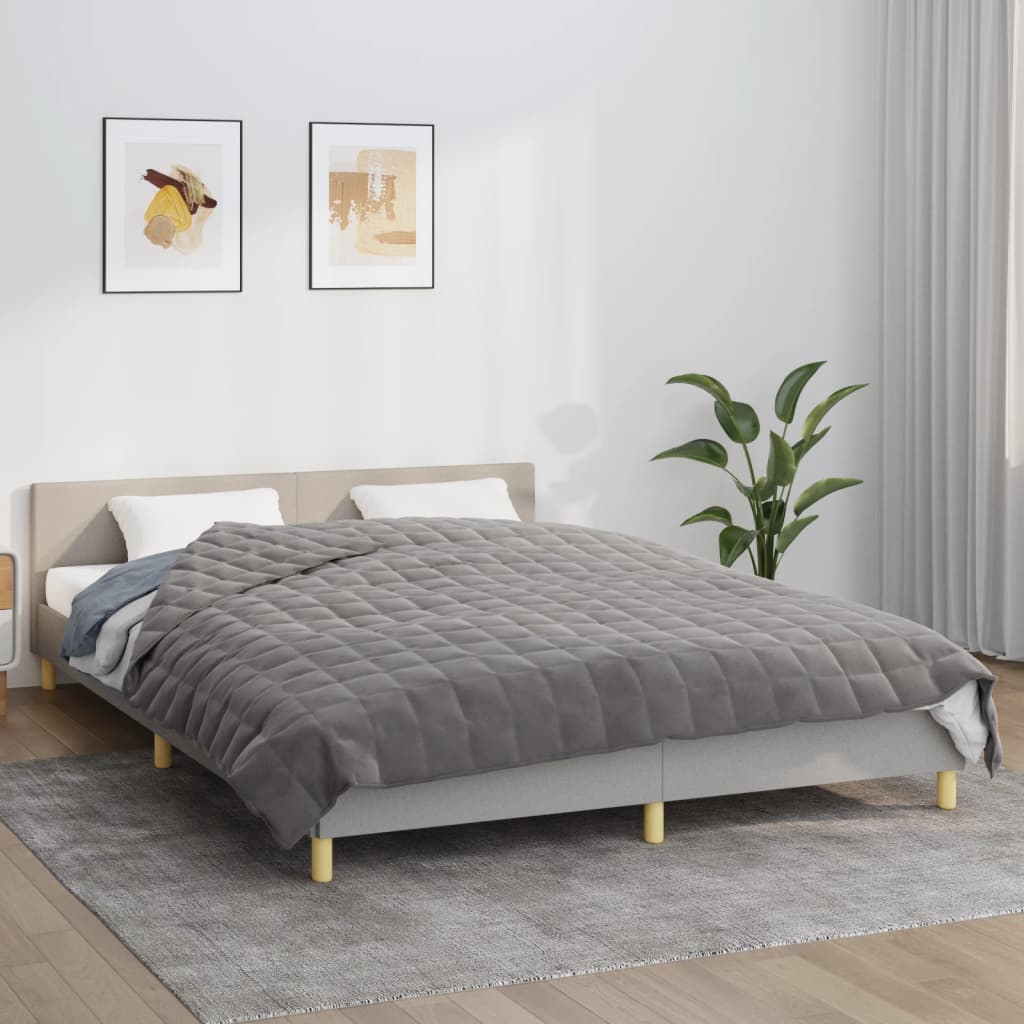 vidaXL Pătură anti-stres, gri, 220x240 cm, 11 kg, material textil vidaXL Pătură anti-stres, gri, 220x240 cm, 11 kg, material textil