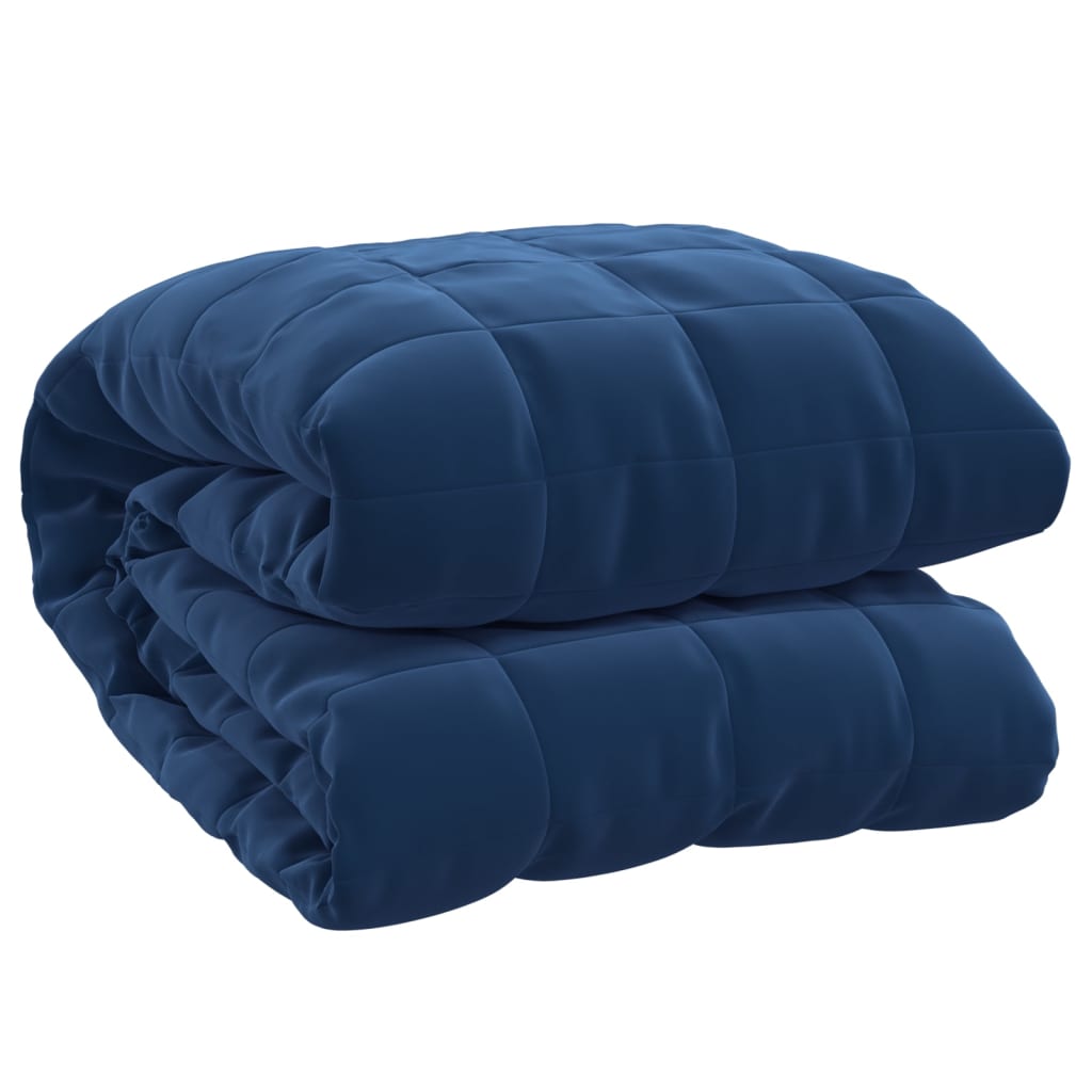vidaXL Pătură anti-stres, albastru, 122x183 cm, 9 kg, material textil vidaXL Pătură anti-stres, albastru, 122x183 cm, 9 kg, material textil