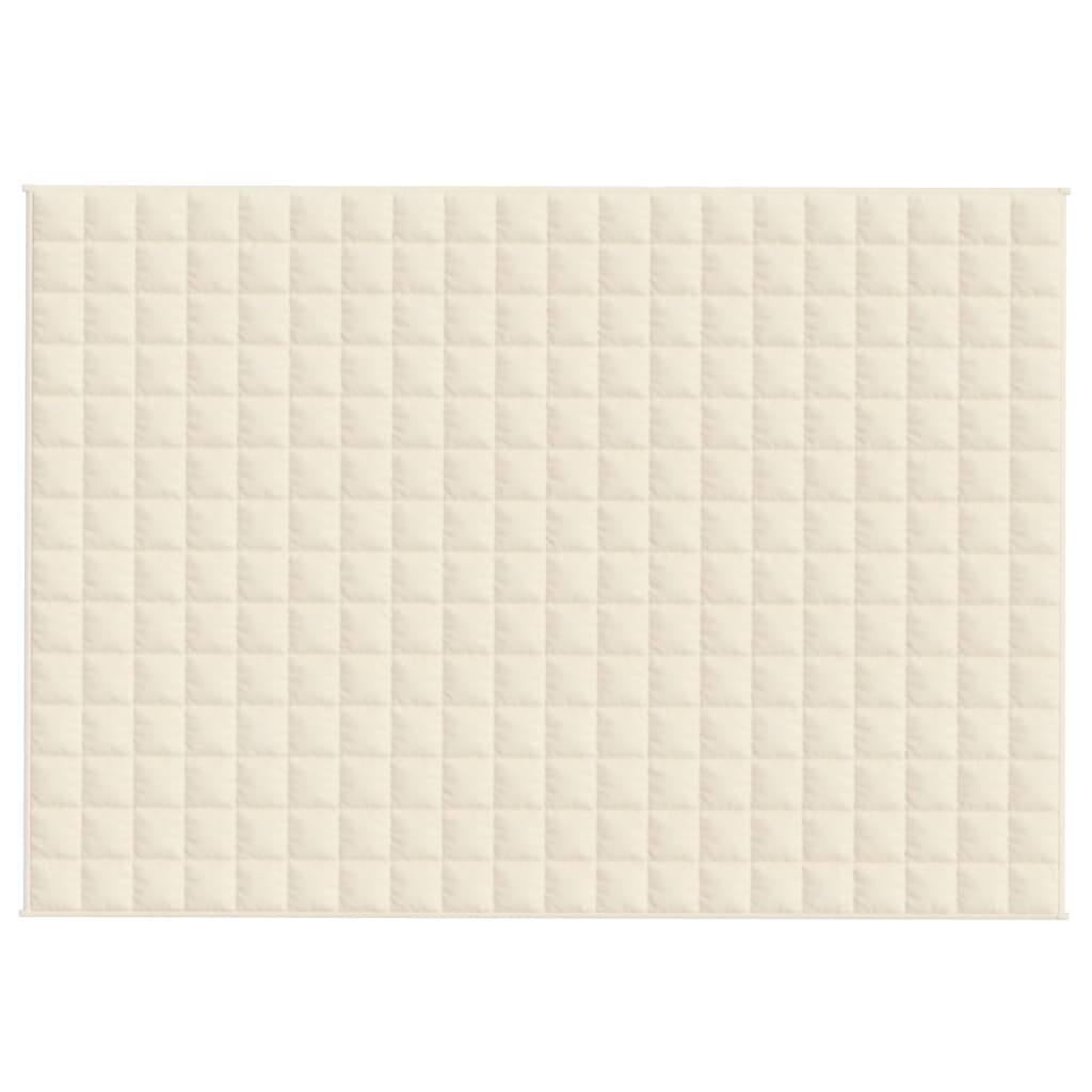 vidaXL Pătură grea, crem deschis, 140x200 cm, 6 kg, material textil vidaXL Pătură grea, crem deschis, 140x200 cm, 6 kg, material textil