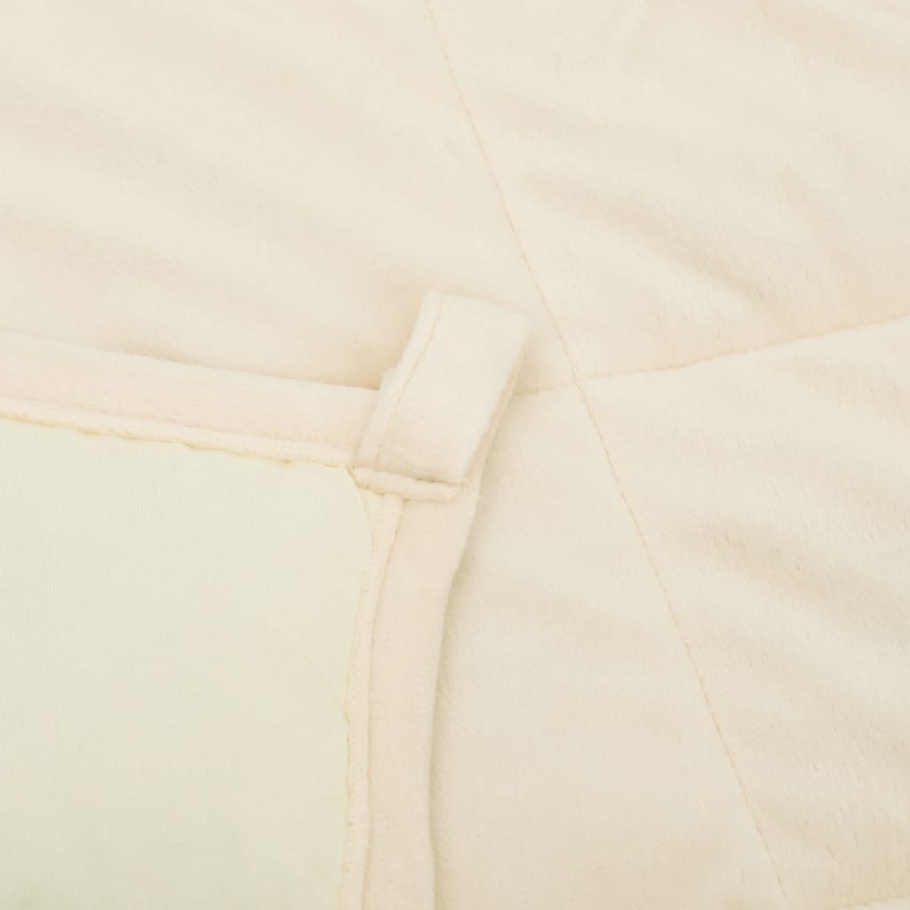 vidaXL Pătură grea, crem deschis, 140x200 cm, 6 kg, material textil vidaXL Pătură grea, crem deschis, 140x200 cm, 6 kg, material textil