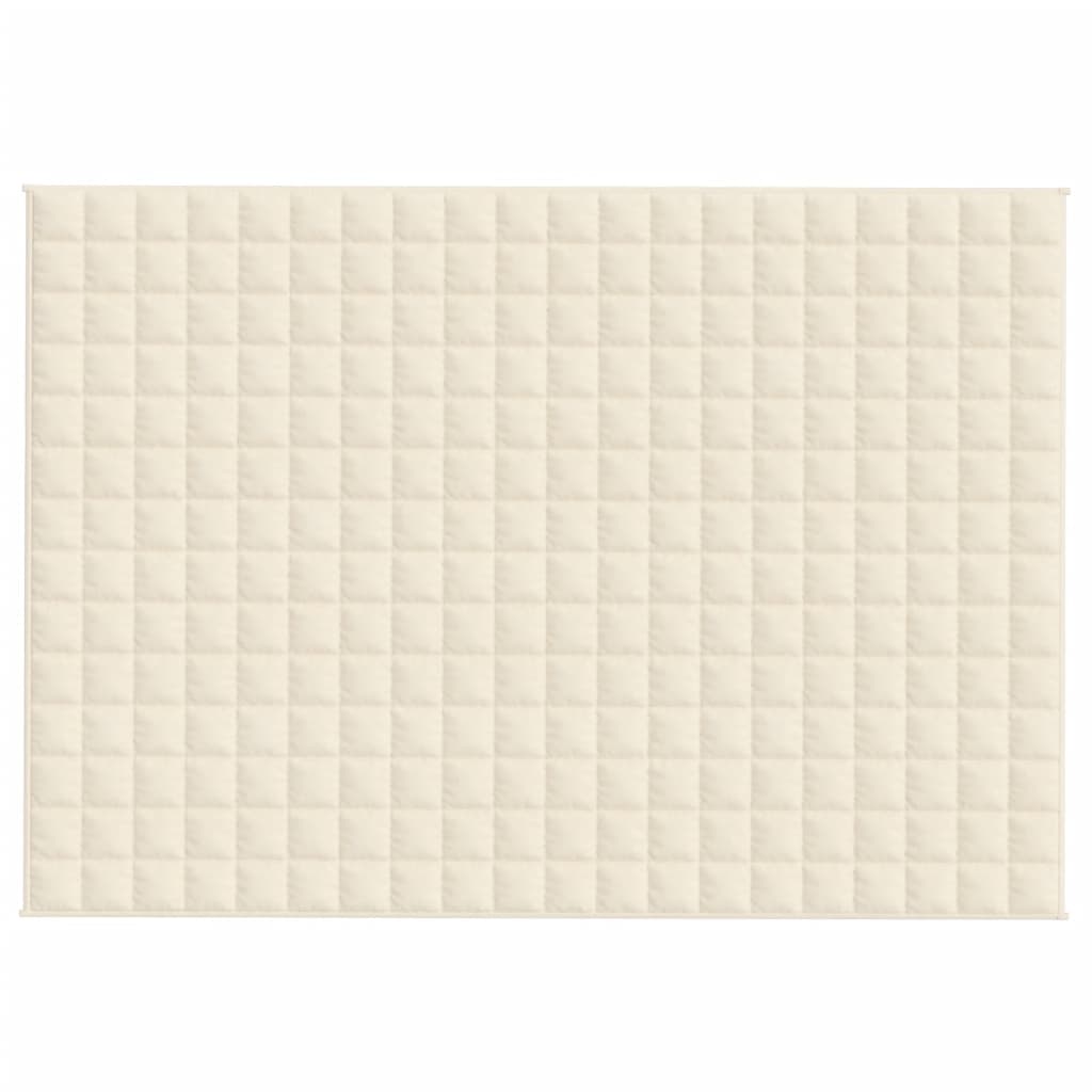 vidaXL Pătură grea, crem deschis, 140x200 cm, 10 kg, material textil vidaXL Pătură grea, crem deschis, 140x200 cm, 10 kg, material textil