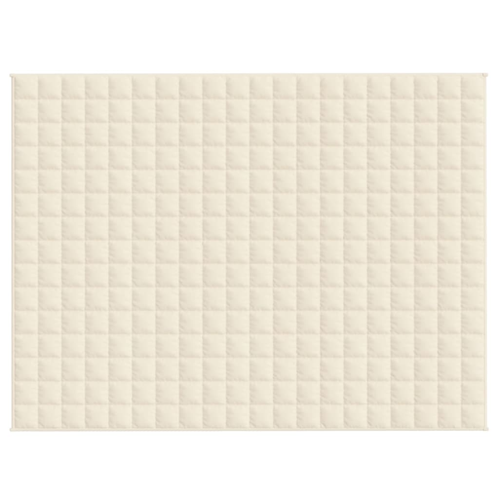 vidaXL Pătură grea, crem deschis, 152x203 cm, 11 kg, material textil vidaXL Pătură grea, crem deschis, 152x203 cm, 11 kg, material textil