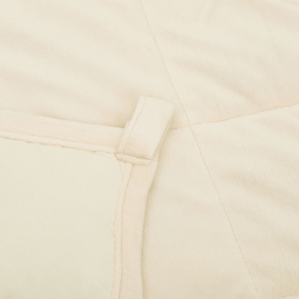 vidaXL Pătură grea, crem deschis, 220x230 cm, 15 kg, material textil vidaXL Pătură grea, crem deschis, 220x230 cm, 15 kg, material textil