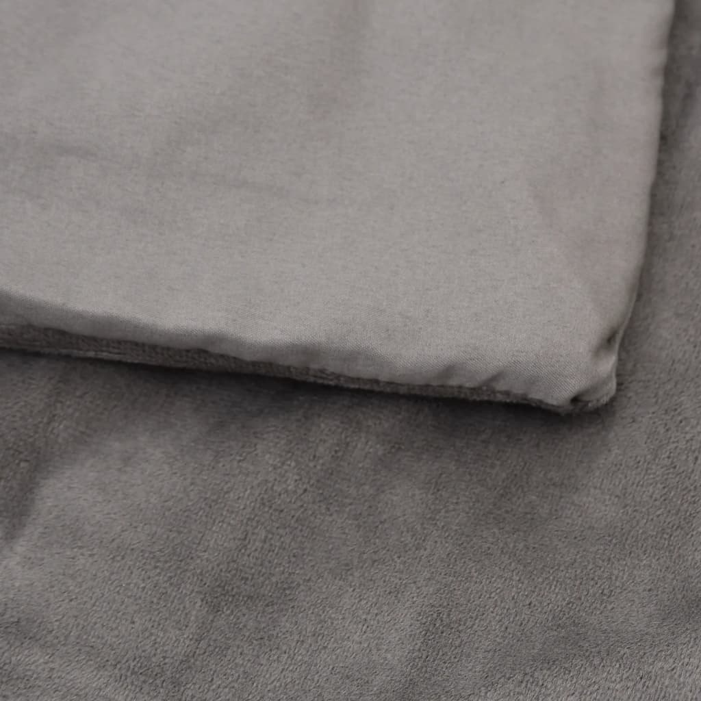 vidaXL Pătură grea cu husă, gri, 137x200 cm, 10 kg, material textil vidaXL Pătură grea cu husă, gri, 137x200 cm, 10 kg, material textil