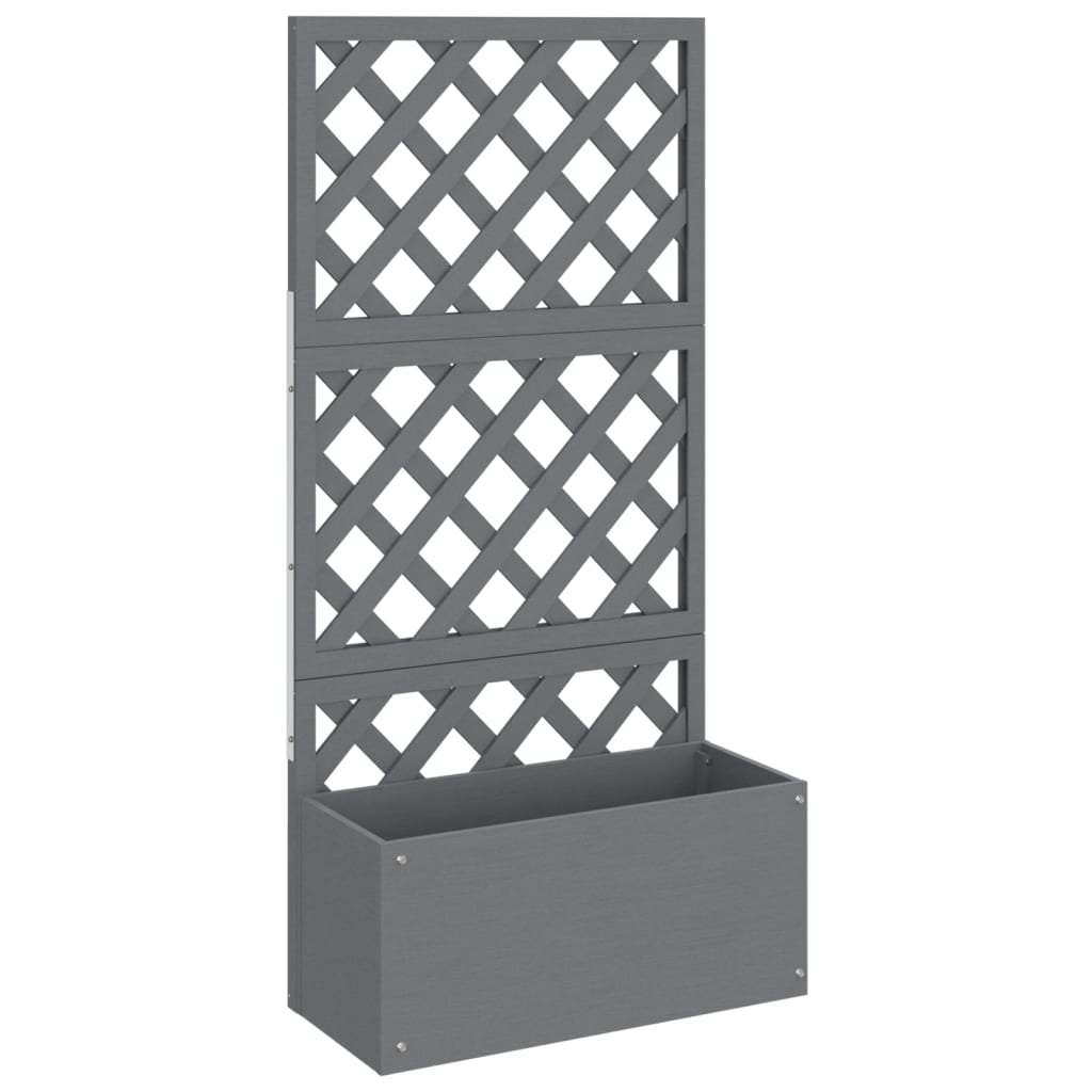 vidaXL Jardiniere cu spalier, 2 buc., gri, 65x33x135 cm, WPC vidaXL Jardiniere cu spalier, 2 buc., gri, 65x33x135 cm, WPC
