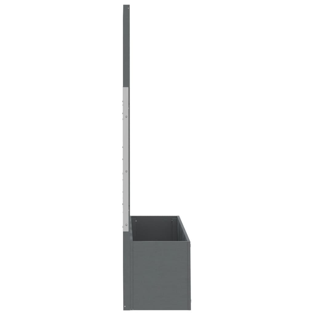 vidaXL Jardiniere cu spalier, 2 buc., gri, 65x33x135 cm, WPC vidaXL Jardiniere cu spalier, 2 buc., gri, 65x33x135 cm, WPC
