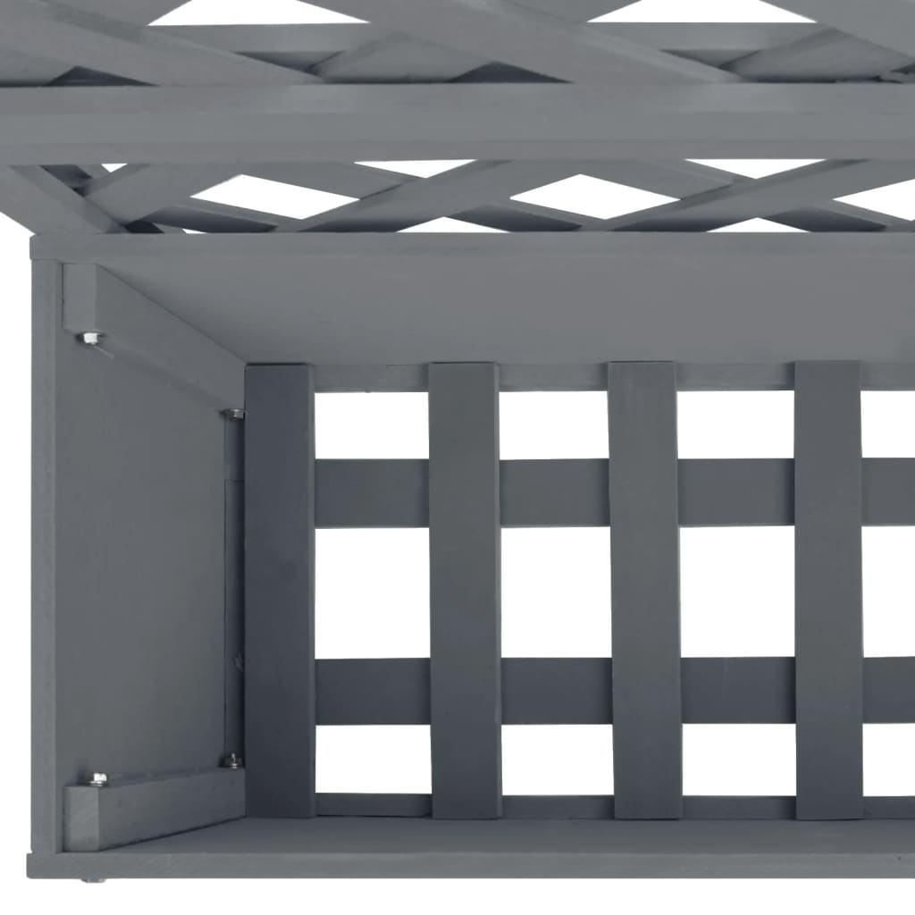 vidaXL Jardiniere cu spalier, 2 buc., gri, 65x33x135 cm, WPC vidaXL Jardiniere cu spalier, 2 buc., gri, 65x33x135 cm, WPC