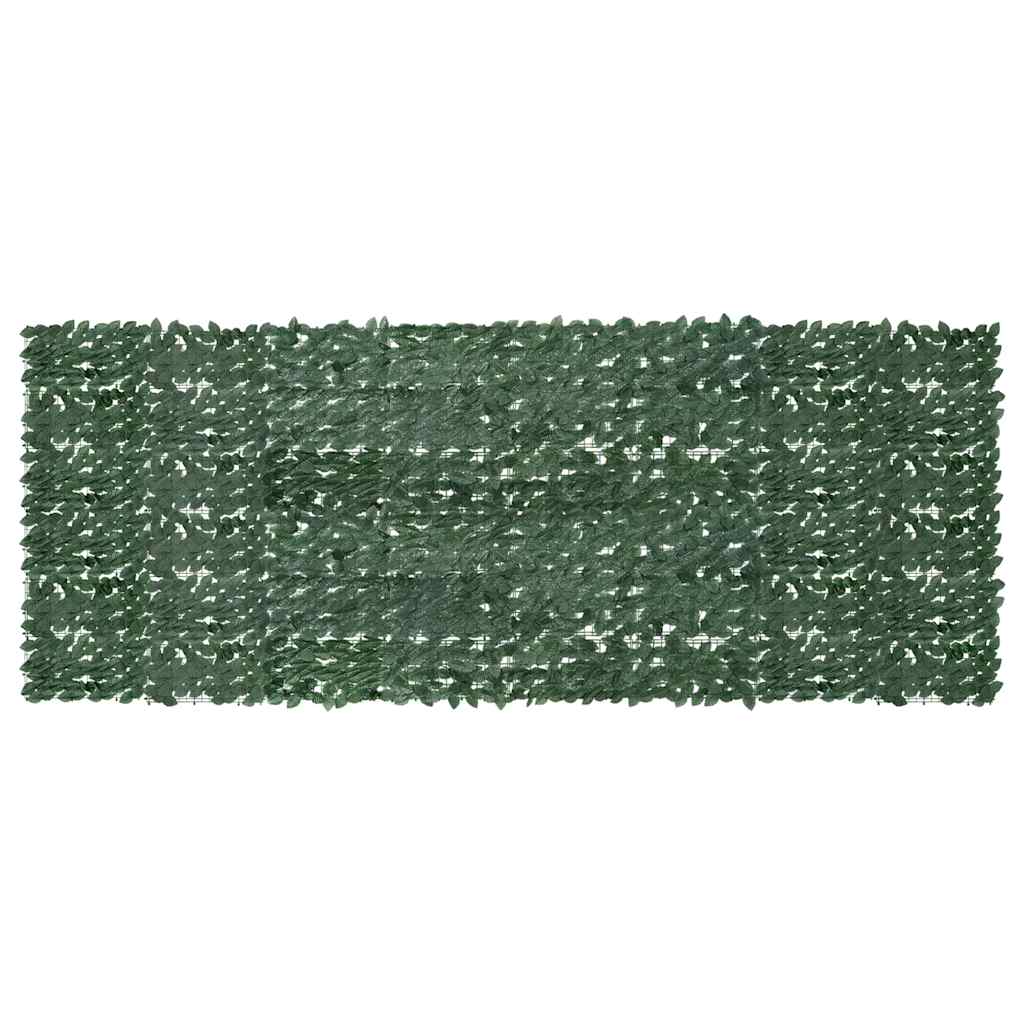 vidaXL Paravan de balcon, frunze verde închis, 400x150 cm