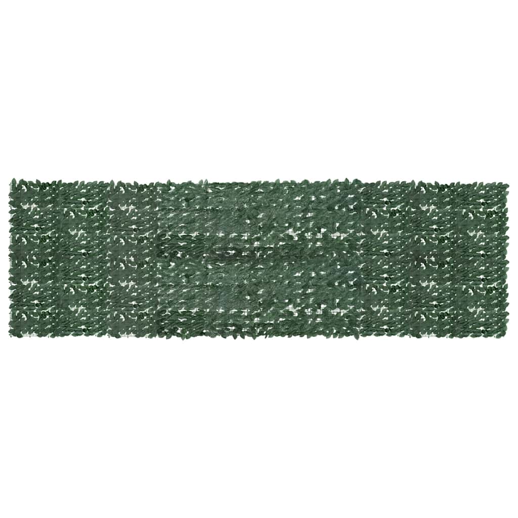 vidaXL Paravan de balcon, frunze verde închis, 500x150 cm