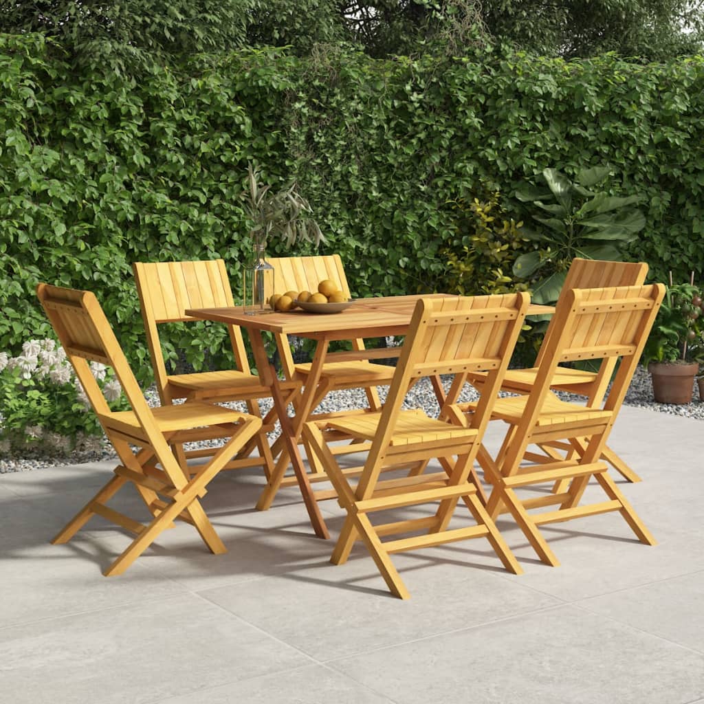 vidaXL Scaune de grădină pliante, 6 buc., 47x61x90 cm, lemn masiv tec vidaXL Scaune de grădină pliante, 6 buc., 47x61x90 cm, lemn masiv tec
