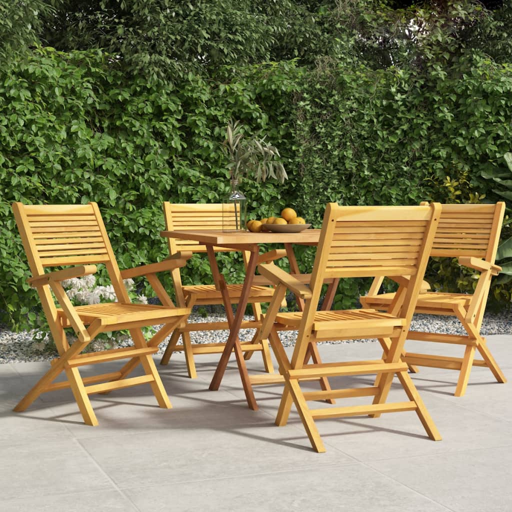 vidaXL Scaune de grădină pliante, 4 buc., 55x62x90 cm, lemn masiv tec vidaXL Scaune de grădină pliante, 4 buc., 55x62x90 cm, lemn masiv tec