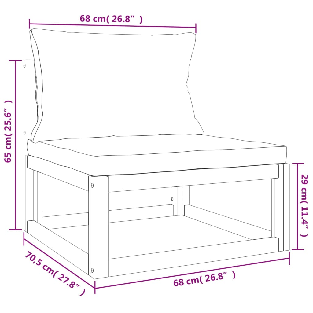 vidaXL Set mobilier grădină, perne gri deschis, 3 piese, lemn masiv vidaXL Set mobilier grădină, perne gri deschis, 3 piese, lemn masiv