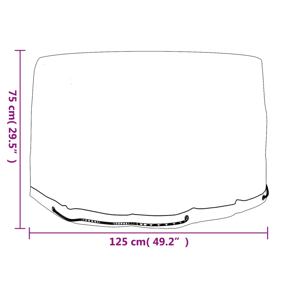 vidaXL Huse mobilier de grădină, 2 buc., 6 ocheți, rotund, Ø125x75 cm vidaXL Huse mobilier de grădină, 2 buc., 6 ocheți, rotund, Ø125x75 cm