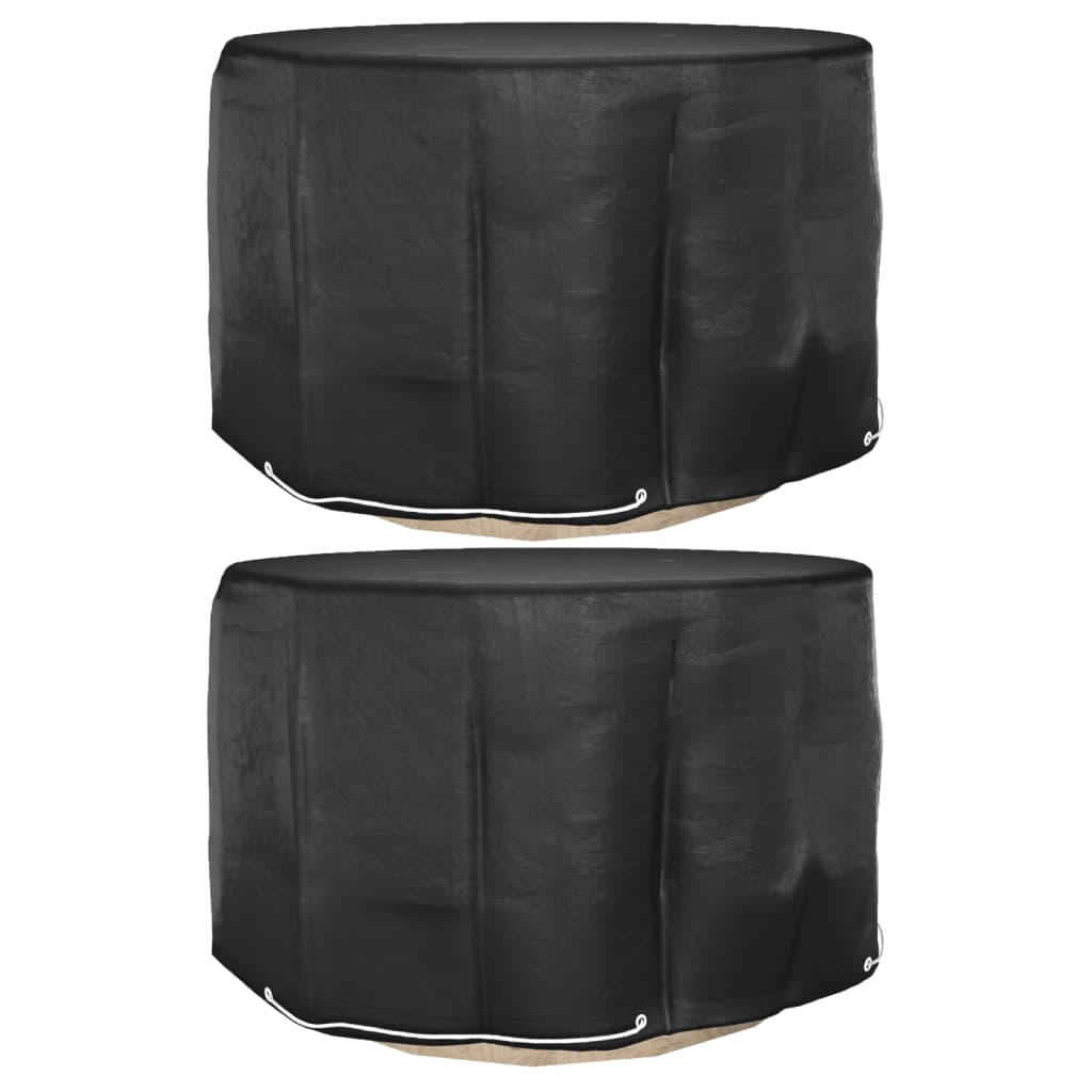 vidaXL Huse mobilier de grădină, 2 buc., 6 ocheți, rotund, Ø125x75 cm vidaXL Huse mobilier de grădină, 2 buc., 6 ocheți, rotund, Ø125x75 cm