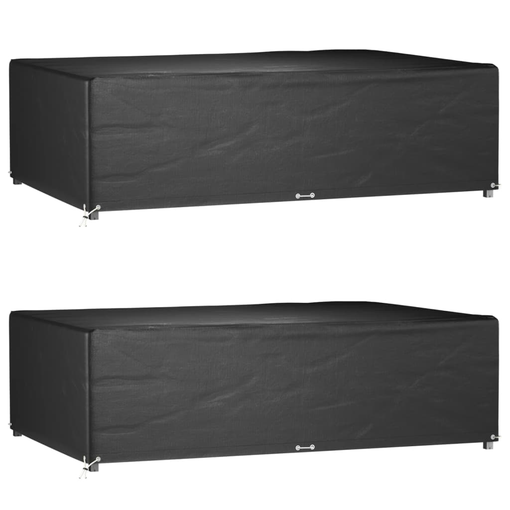vidaXL Huse mobilă grădină, 2 buc, 12 ocheți 227x152x65cm, rectangular vidaXL Huse mobilă grădină, 2 buc, 12 ocheți 227x152x65cm, rectangular