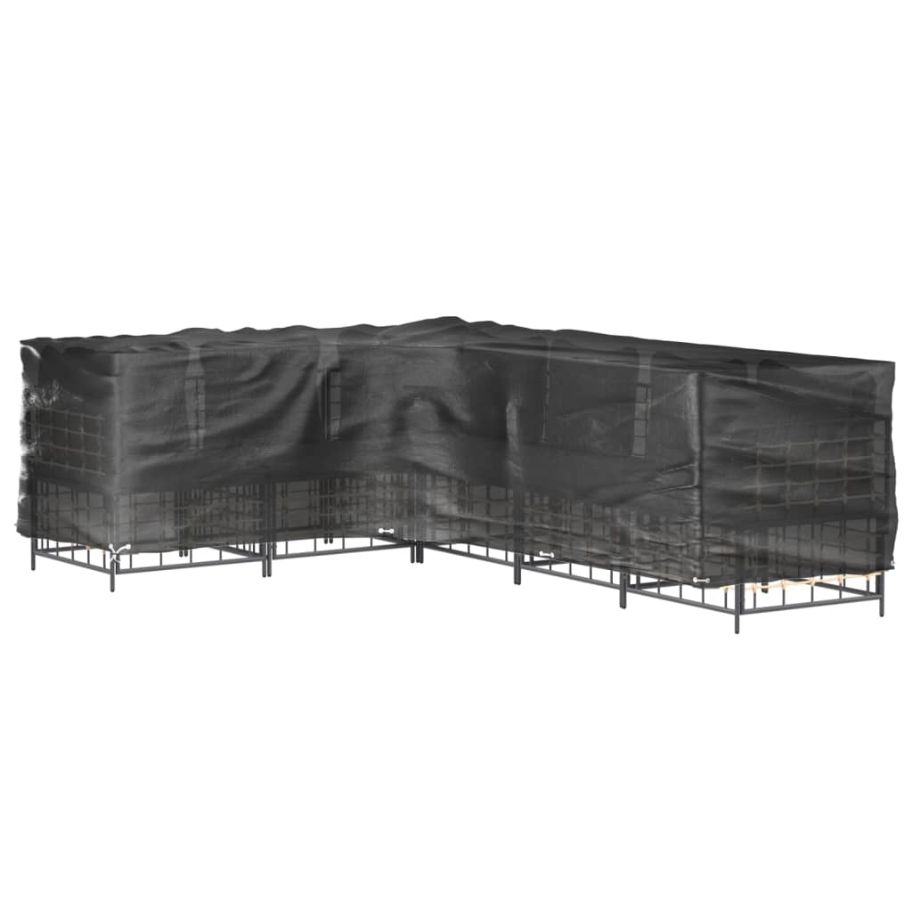 vidaXL Huse mobilier grădină formă L, 2 buc., 18 ocheți, 220x285x80 cm vidaXL Huse mobilier grădină formă L, 2 buc., 18 ocheți, 220x285x80 cm