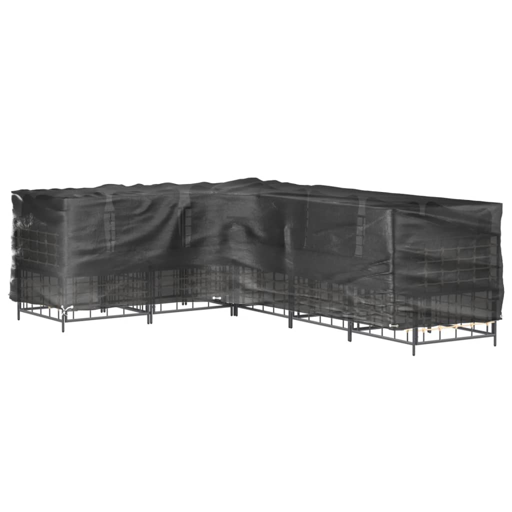 vidaXL Huse mobilier grădină formă L, 2 buc., 16 ocheți, 210x260x80 cm vidaXL Huse mobilier grădină formă L, 2 buc., 16 ocheți, 210x260x80 cm