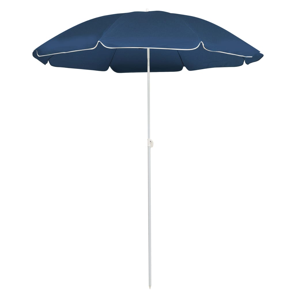 vidaXL Umbrelă de soare de grădină, stâlp din oțel, albastru, 180 cm vidaXL Umbrelă de soare de grădină, stâlp din oțel, albastru, 180 cm