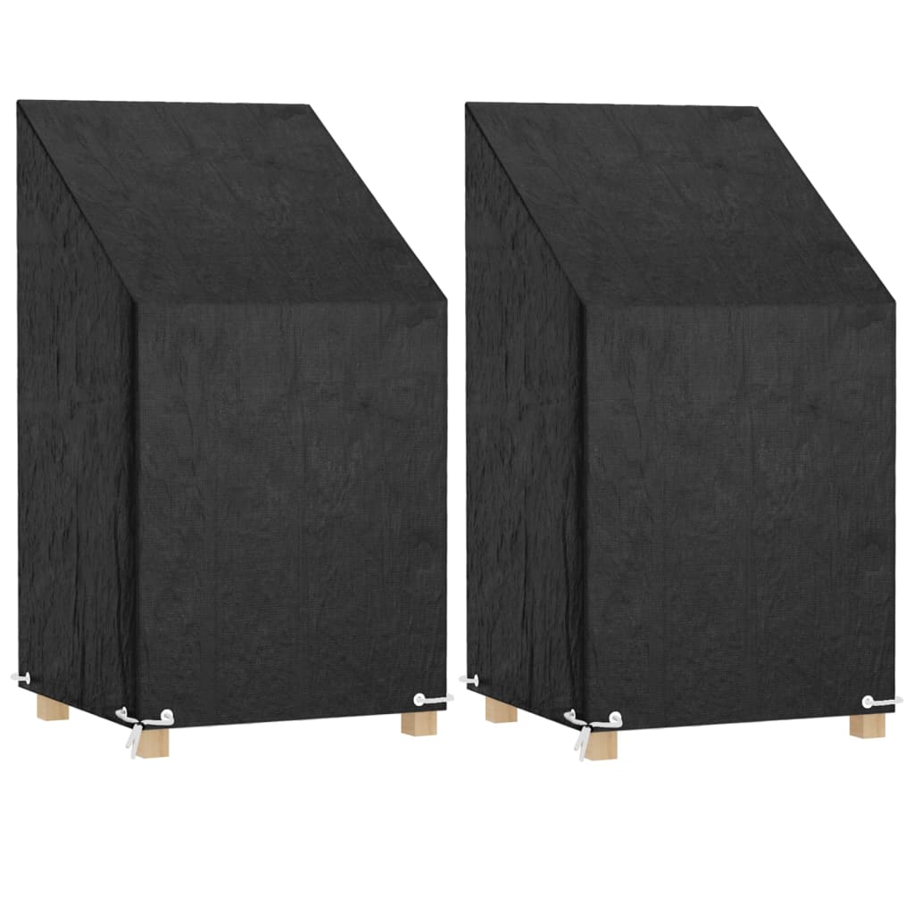 vidaXL Huse scaun grădină 2 buc, 8 ocheți 65x65x80/120 cm polietilenă vidaXL Huse scaun grădină 2 buc, 8 ocheți 65x65x80/120 cm polietilenă