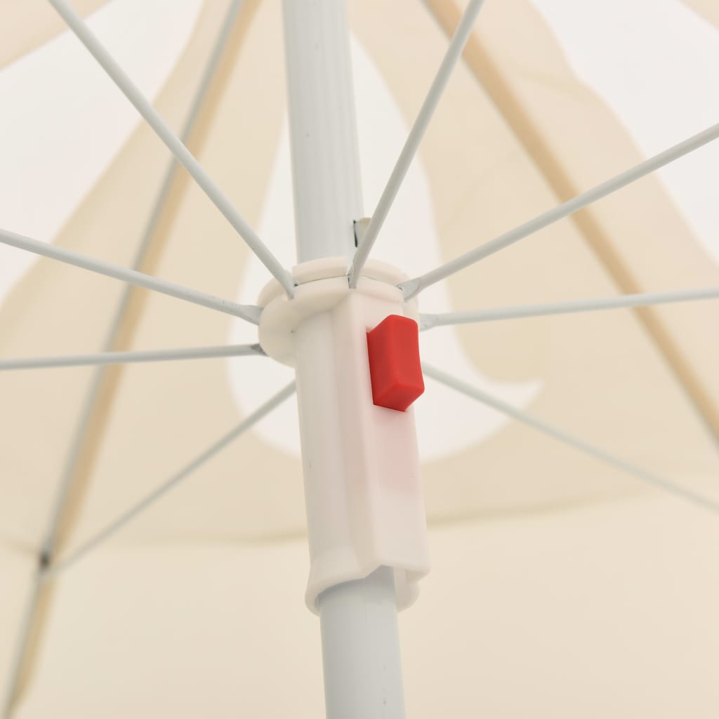vidaXL Umbrelă de soare de grădină, stâlp din oțel, nisipiu, 180 cm vidaXL Umbrelă de soare de grădină, stâlp din oțel, nisipiu, 180 cm