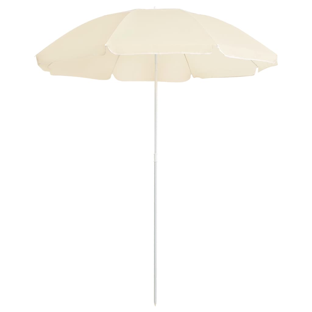vidaXL Umbrelă de soare de grădină, stâlp din oțel, nisipiu, 180 cm vidaXL Umbrelă de soare de grădină, stâlp din oțel, nisipiu, 180 cm