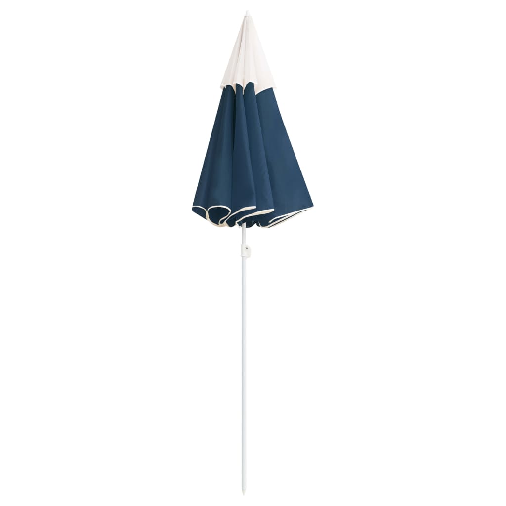 vidaXL Umbrelă de soare de grădină, stâlp din oțel, albastru, 180 cm vidaXL Umbrelă de soare de grădină, stâlp din oțel, albastru, 180 cm