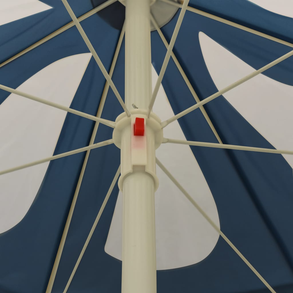 vidaXL Umbrelă de soare de grădină, stâlp din oțel, albastru, 180 cm vidaXL Umbrelă de soare de grădină, stâlp din oțel, albastru, 180 cm