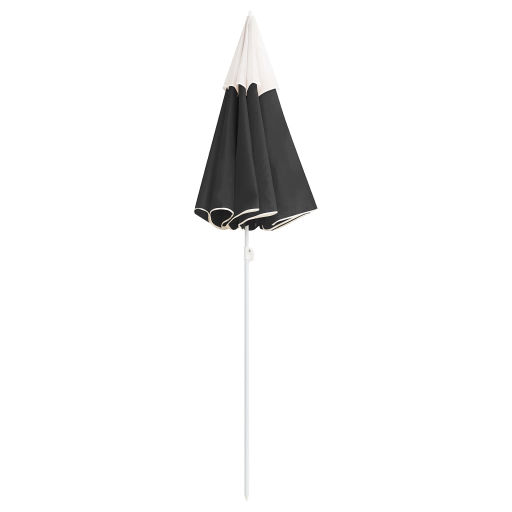 vidaXL Umbrelă de soare de grădină, stâlp din oțel, antracit, 180 cm vidaXL Umbrelă de soare de grădină, stâlp din oțel, antracit, 180 cm