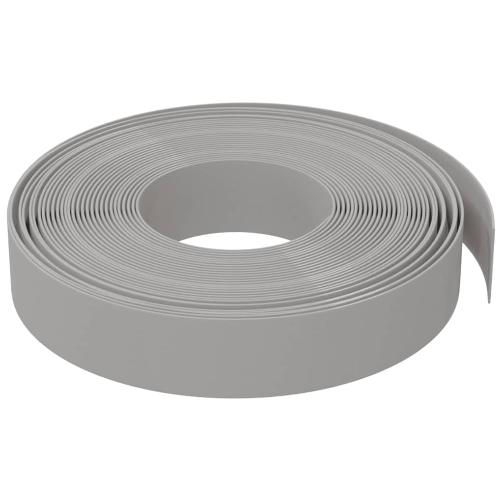 vidaXL Borduri de grădină, 3 buc, gri, 10 m 10 cm, polietilenă