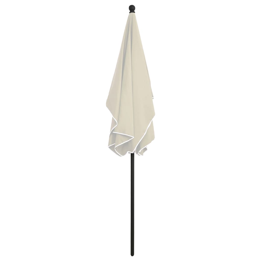 vidaXL Umbrelă de grădină cu stâlp, nisipiu, 210x140 cm vidaXL Umbrelă de grădină cu stâlp, nisipiu, 210x140 cm