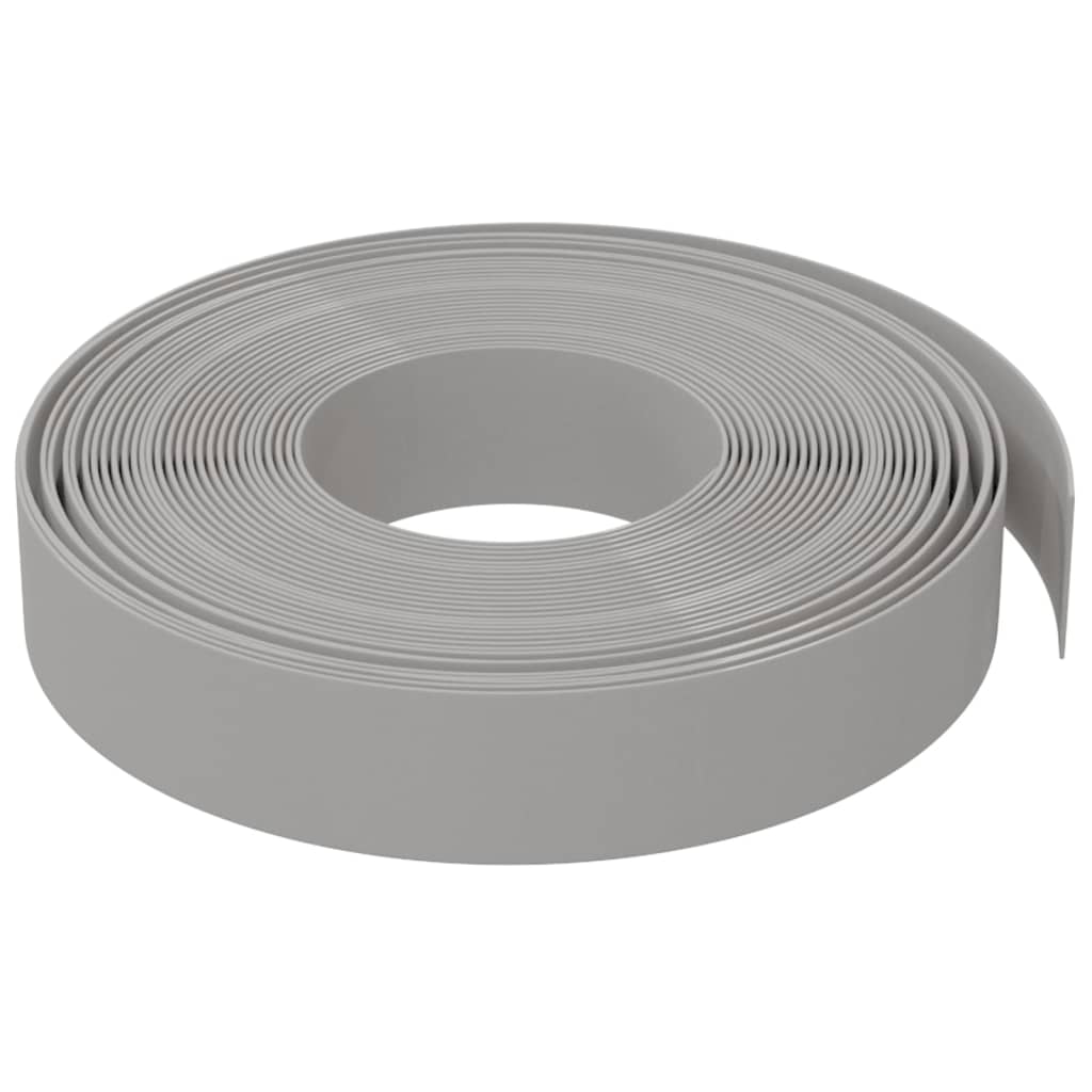 vidaXL Borduri de grădină, 5 buc, gri, 10 m 10 cm, polietilenă