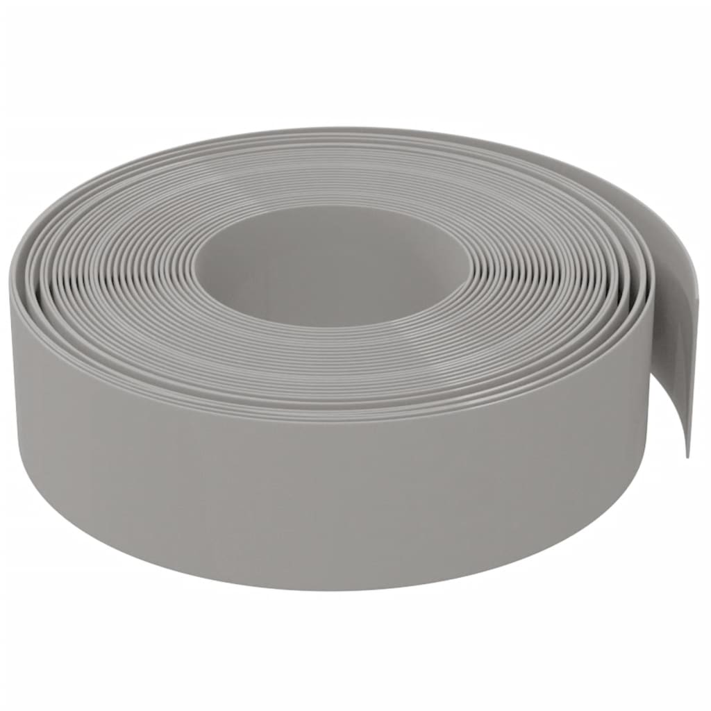 vidaXL Borduri de grădină, 3 buc, gri, 10 m 15 cm, polietilenă