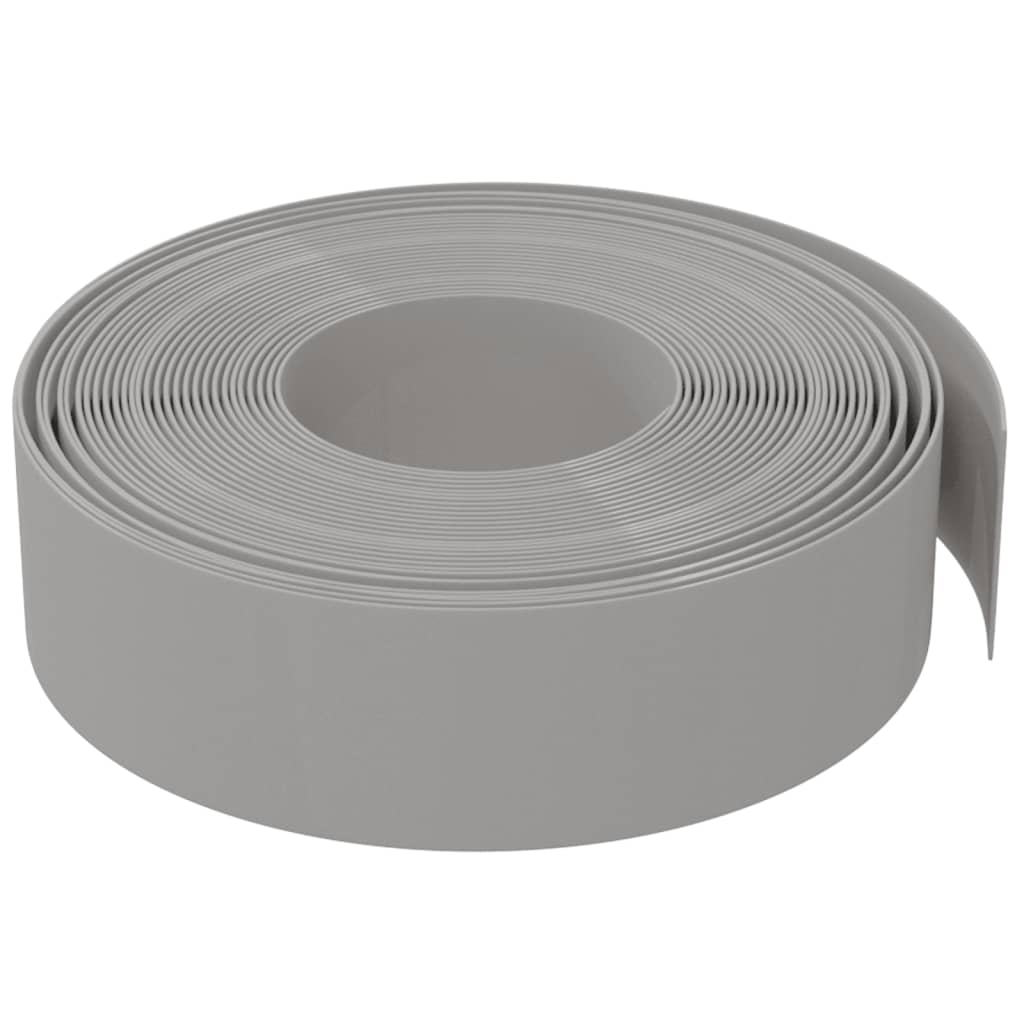 vidaXL Borduri de grădină, 5 buc, gri, 10 m 15 cm, polietilenă