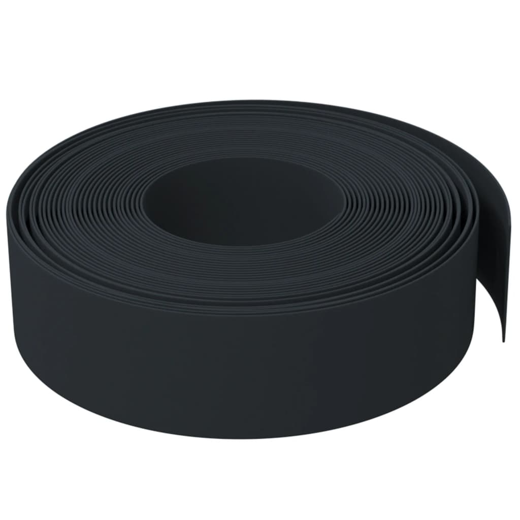 vidaXL Borduri de grădină, 5 buc, negru, 10 m 15 cm, polietilenă