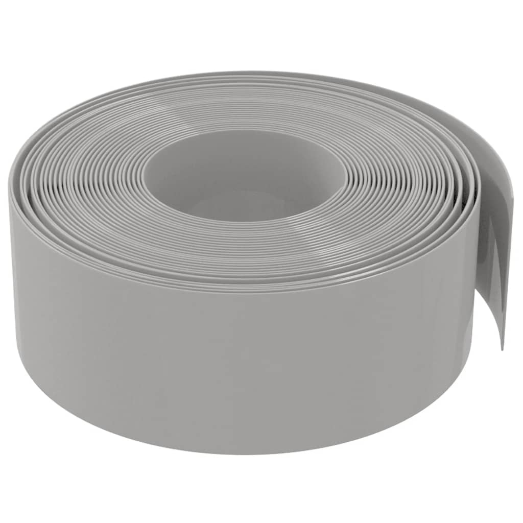 vidaXL Borduri de grădină, 3 buc, gri, 10 m 20 cm, polietilenă