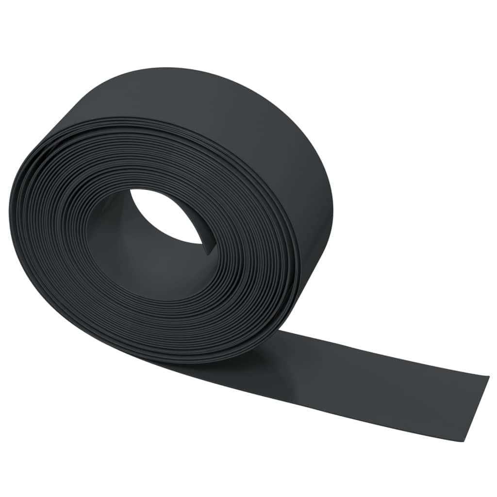vidaXL Borduri de grădină, 2 buc, negru, 10 m 20 cm, polietilenă